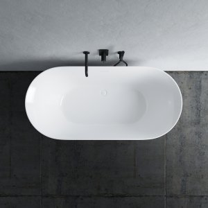 Takai 150 - 150x70 cm Badekar, Slim-Design, Glossy White