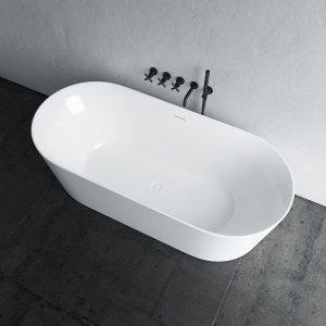 Takai 178 - 178x80 cm Bathtub, Slim Design, Glossy White