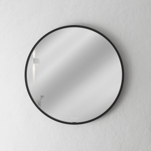 Pulcher Mood 1 PM1-080 - Ø80 cm Dugfrit spejl m/lys og lysstyring, Matsort