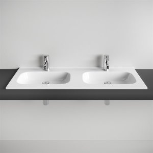 ArkiLife® Smart D 120 - 120,5x46,5 cm Hvid porcelænsvask