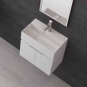 Compact 06 - Washbasin 50x30, Matt White SolidTec®