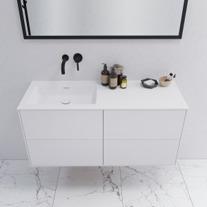 Pulcher Mood 120L Soho - Bathroom furniture 120x46 cm, Mathvid w/ SolidTec® sink