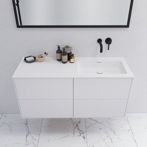 Pulcher Mood 120R Soho - Bathroom furniture 120x46 cm, Mathvid w/ SolidTec® sink