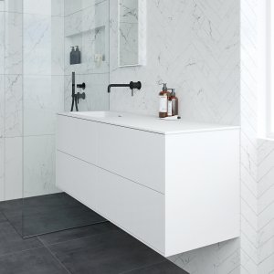 Pulcher Mood 140L Soho - Bathroom furniture 140x46 cm, Mathvid w/ SolidTec® sink