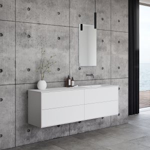 Pulcher Mood 160R Soho - Bathroom furniture 160x46 cm, Mathvid w/ SolidTec® sink
