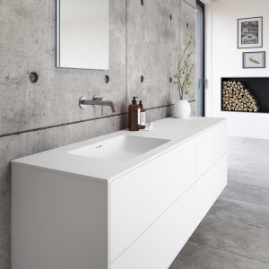 Pulcher Mood 180L Soho - Bathroom furniture 180x46 cm, Mathvid w/ SolidTec® sink