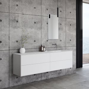 Pulcher Mood 180R Soho - Bathroom furniture 180x46 cm, Mathvid w/ SolidTec® sink