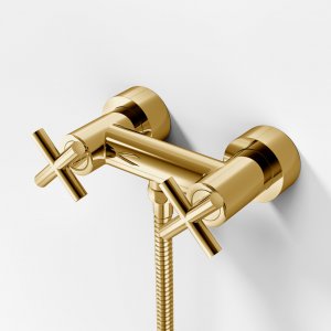 Fly Classic FBR204 - Shower mixer tap, Natural brass
