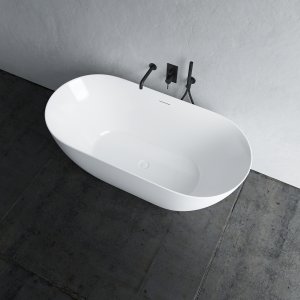 Coco 150 - Badekar 150x72 cm, Slim-Design, Glossy White