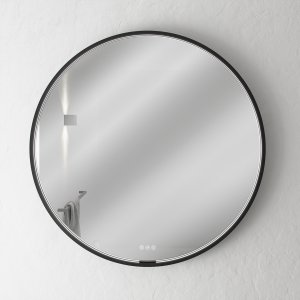 Pulcher Mood Mirror PMM-O90 - Ø90 cm spejl m/lys og lysstyring, Matsort 