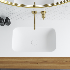 CPH Tapwork Soft 180R - Fingertappet Snedkermøbel i Natur Eg inkl. Mathvid SolidTec® Vask