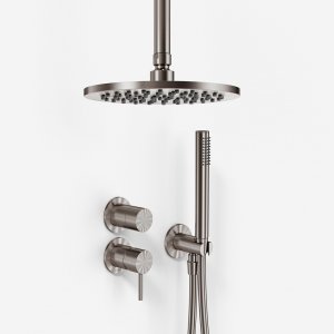 Semplice SBR901 S08 - Shower set Ø20 cm, Ceiling, PVD Brushed Steel