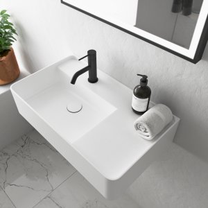 Coco 6L - Håndvask 60x35 cm, Mathvid SolidTec®
