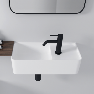 Coco 4L - 50x22,5 Vask til venstre, Mathvid SolidTec®