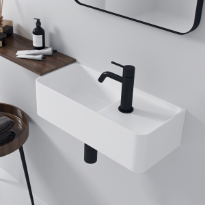 Coco 4L - 50x22,5 Vask til venstre, Mathvid SolidTec®