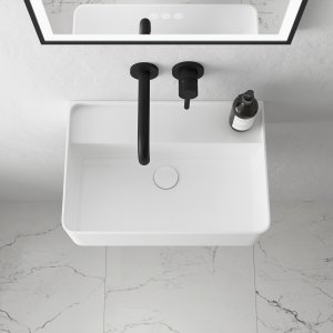 Coco 50 - Håndvask 50x35 cm, Mathvid SolidTec®