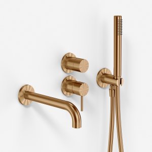 Semplice SBR901 S11 - Tub/shower fitting, PVD Brushed Copper.