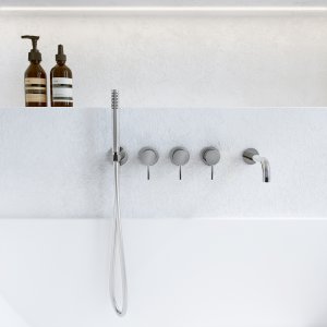 Semplice STB801 S11 - Thermostat set Tub/shower, Chrome