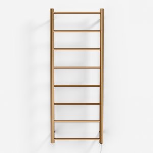 Pulcher Minimalism PM128 - El-håndklædetørrer, 50 x 128h cm, PVD Børstet Kobber