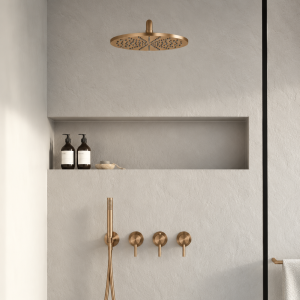 Semplice STB801 S07 - Rain DeLux SmartTerm Ø30 cm EasyClean, Wall, PVD Brushed Copper