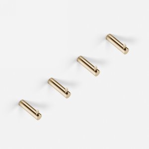 Semplice PS18 S01 - 4 x Hook, Polished Brass Natural