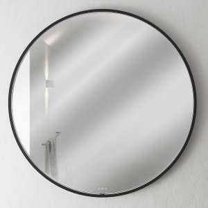 Pulcher Mood 1 PM1-110 - Ø110 cm Dugfrit spejl m/lys og lysstyring, Matsort 