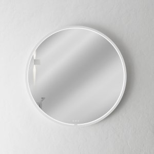 Pulcher Mood 1 PM1-080 - Ø80 cm Dugfrit spejl m/lys og lysstyring, Mathvid 