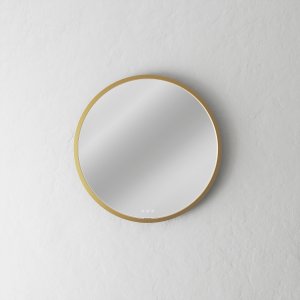 Pulcher Mood 1 PM1-060 - Ø60 cm Dew-free mirror w/light and light control, Brushed Brass