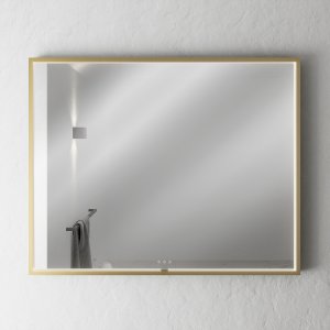Pulcher Mood 2 PM2-1080 - Mirror w/light and light control, Brushed Brass