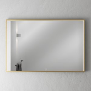 Pulcher Mood 2 PM2-1280 - Mirror w/light and light control, Brushed Brass