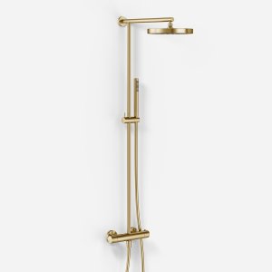 Semplice SRL10 - Termostatsæt, XL Rain DeLux Ø24 m/EasyClean, PVD Børstet Messing