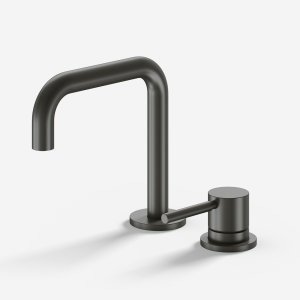 Semplice SHV405 S02 - Håndvaskblander med fast tud, PVD Matt Gun Metal