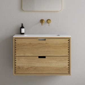CPH Tapwork Soho 80 - MKII, Fingertappet Snedkermøbel i Natur Eg inkl. Mathvid SolidTec® Vask