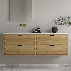 CPH Tapwork Soho 160L - MKII, Fingertappet Snedkermøbel i Natur Eg inkl. Mathvid SolidTec® Vask