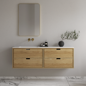 CPH Tapwork Soho 160L - MKII, Snedkermøbel i Natur Eg inkl. Mathvid SolidTec vask