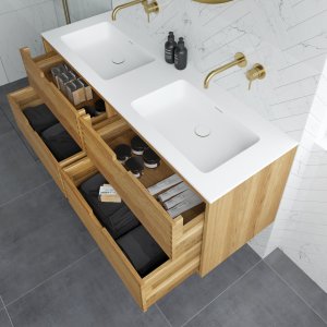 CPH Tapwork Soho 140D - MKII, Fingertappet Snedkermøbel i Natur Eg inkl. Mathvid SolidTec® Vask