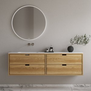 CPH Tapwork Soft 180L - MKII, Fingertappet Snedkermøbel i Natur Eg inkl. Mathvid SolidTec® Vask