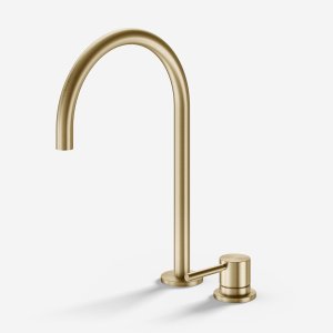 Semplice SHV405 S03 - Køkkenblander med svingtud, PVD Børstet Messing