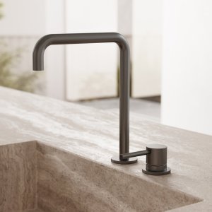 Semplice SHV405 S04 - Køkkenblander med svingtud, PVD Matt Gun Metal