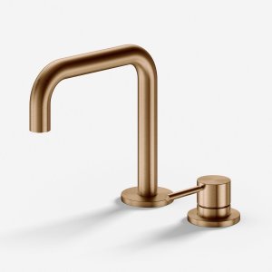 Semplice SHV505 S02 - Håndvaskblander med fast tud, PVD Børstet Kobber