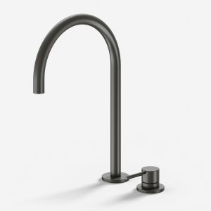 Semplice SHV505 S03 - Køkkenblander med svingtud, PVD Matt Gun Metal