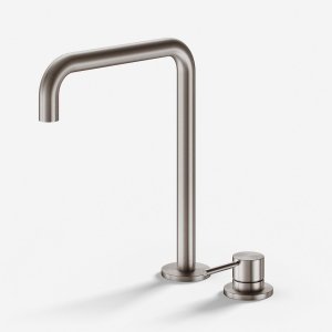 Semplice SHV505 S04 - Køkkenblander med svingtud, PVD Børstet Stål