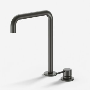 Semplice SHV505 S04 - Køkkenblander med svingtud, PVD Matt Gun Metal