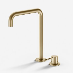 Semplice SHV505 S04 - Køkkenblander med svingtud, PVD Børstet Messing