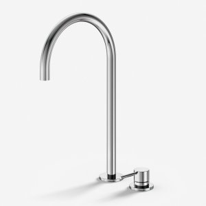 Semplice SHV505 S05 - Håndvaskblander med fast tud, Krom