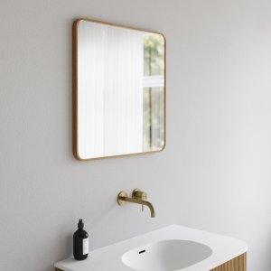 Noorwork NM6060 - 60x60 cm, Snedker Trærammespejl i olieret Egetræ