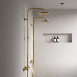 Semplice Rain DeLuxe SRL02 - SmartTerm Ø25 EasyClean, PVD Børstet Messing