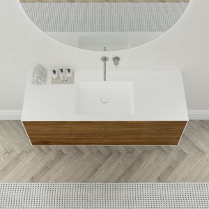 Copenhagen Chic 140 - MKII, Glacier White Corian® w/American Walnut