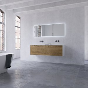 Copenhagen Chic 160D - Bathroom furniture, MKII, Raw Wild Oak