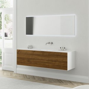 Copenhagen Chic 180 - MKII, Glacier White Corian® m/American Walnut